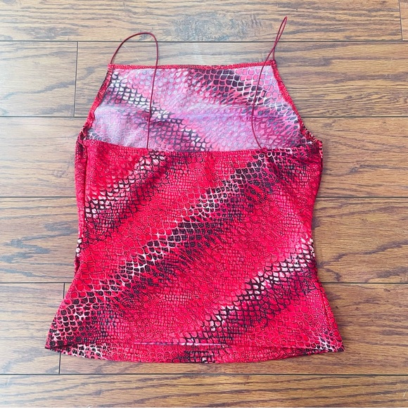 XOXO Red and Black Snake Print Camisole - Picture 2 of 3